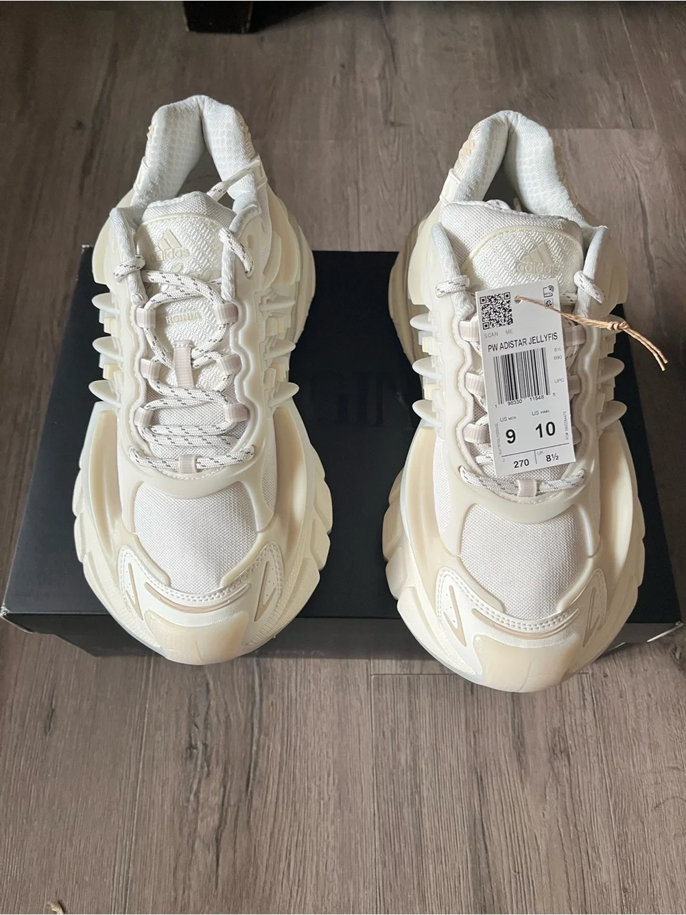 adidas Originals PW Adistar Jellyfish White Low Top Lace-Up Sneaker KH6730